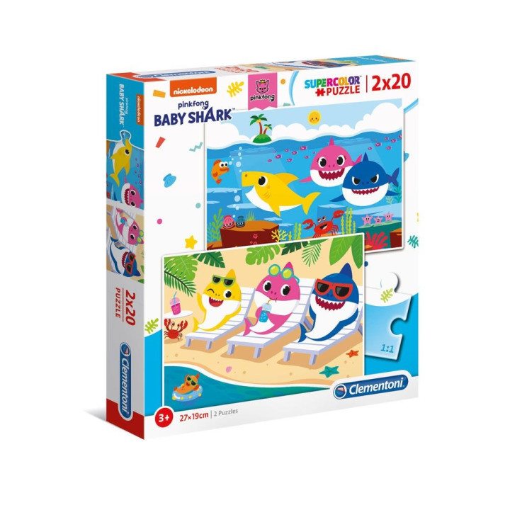 CLEMENTONI 2x20ч. Пъзел Baby Shark 24777