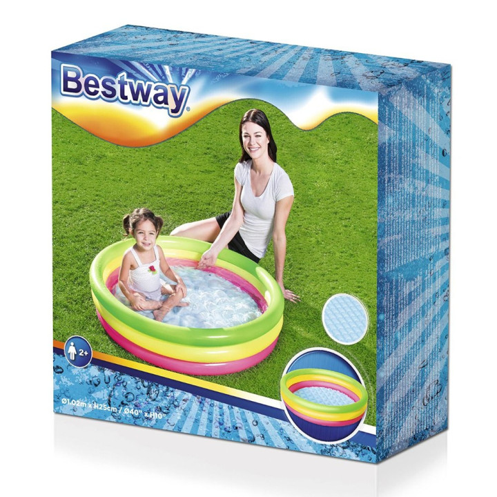 BESTWAY Надуваем басейн 102см с меко дъно 3 нива 51104