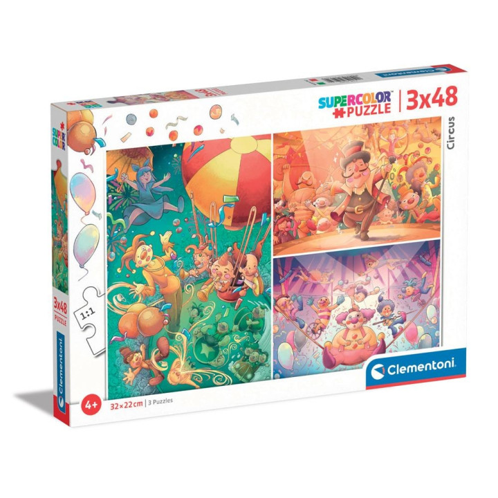 CLEMENTONI 3x48ч. Пъзел Circus 25264