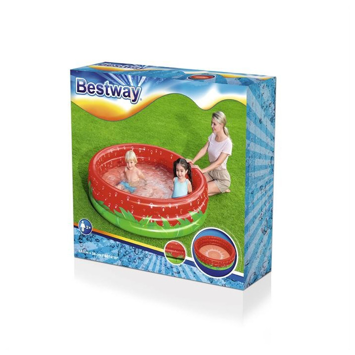 BESTWAY Надуваем басейн Sweet Strawberry 168х38см. 3 нива 51145