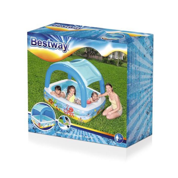 BESTWAY Надуваем басейн със сенник 140х140х114см. 52192