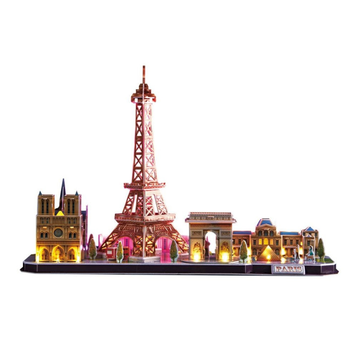 CubicFun Пъзел 3D City Line Paris 115ч. с LED светлини L525
