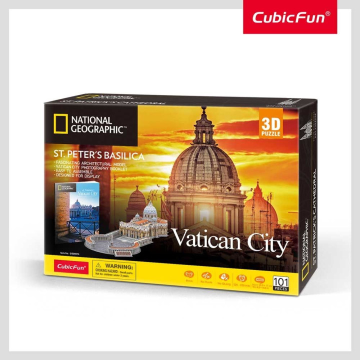CubicFun Пъзел 3D National Geographic Vatican St.Peter's Basilica 101ч DS0997