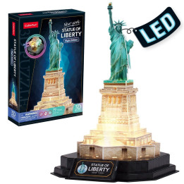 CubicFun Пъзел 3D Statue of Liberty New York Night Edition с LED светлини L536