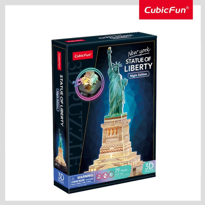 CubicFun Пъзел 3D Statue of Liberty New York Night Edition с LED светлини L536