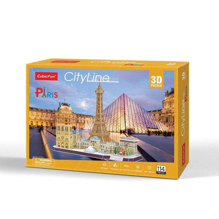 CubicFun 3D Пъзел CITY Line PARIS MC254