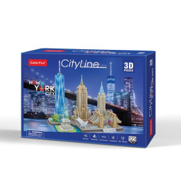CubicFun 3D Пъзел City Line New York City MC255