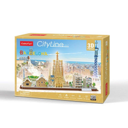 CubicFun 3D Пъзел CITY LINE BARCELONA MC256