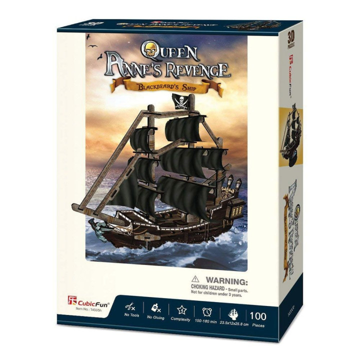 CubicFun 3D Пъзел Кораб The Queen Anne's Revenge T4035