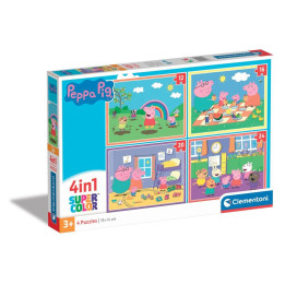 CLEMENTONI 4 в 1 Пъзел Peppa Pig 21516