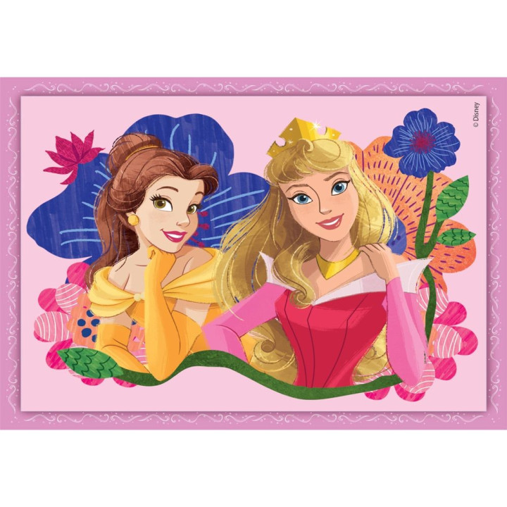 CLEMENTONI 4 в 1 Пъзел Disney Princess 21517