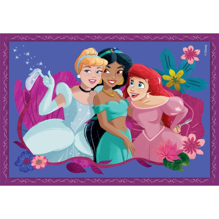 CLEMENTONI 4 в 1 Пъзел Disney Princess 21517