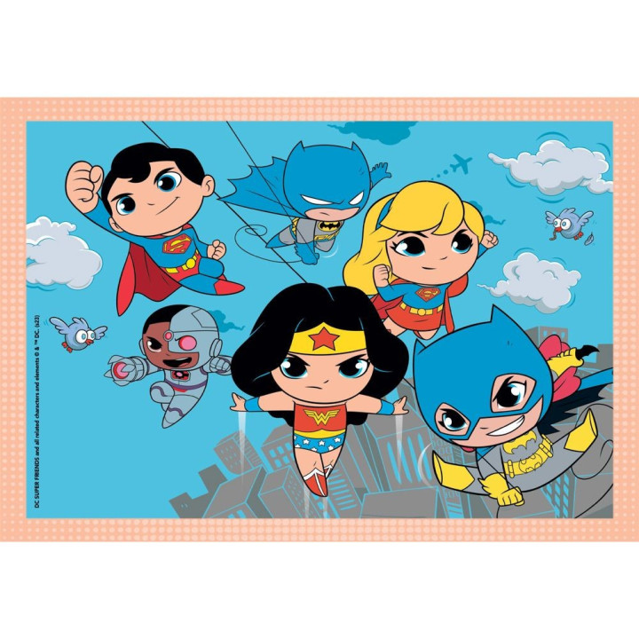 CLEMENTONI 4 в 1 Пъзел DC Comics Super Friends 21520
