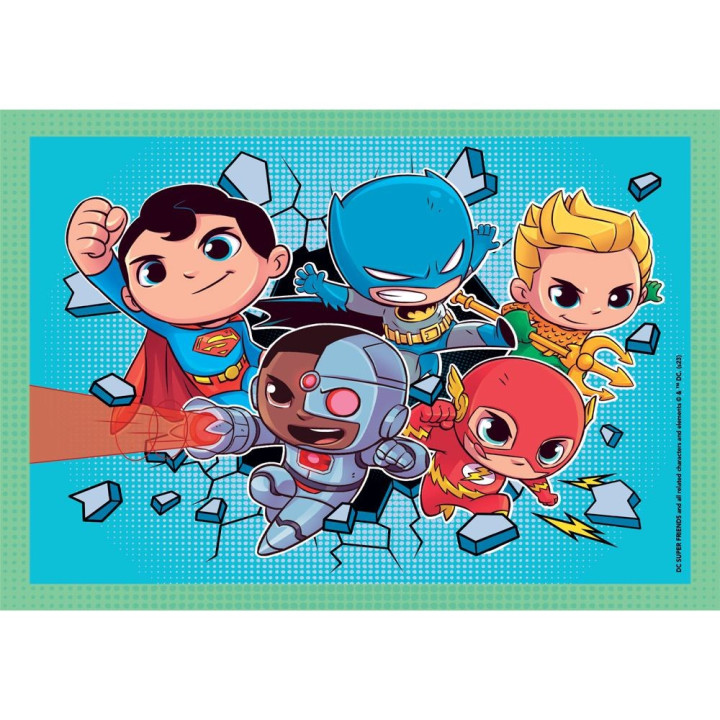 CLEMENTONI 4 в 1 Пъзел DC Comics Super Friends 21520