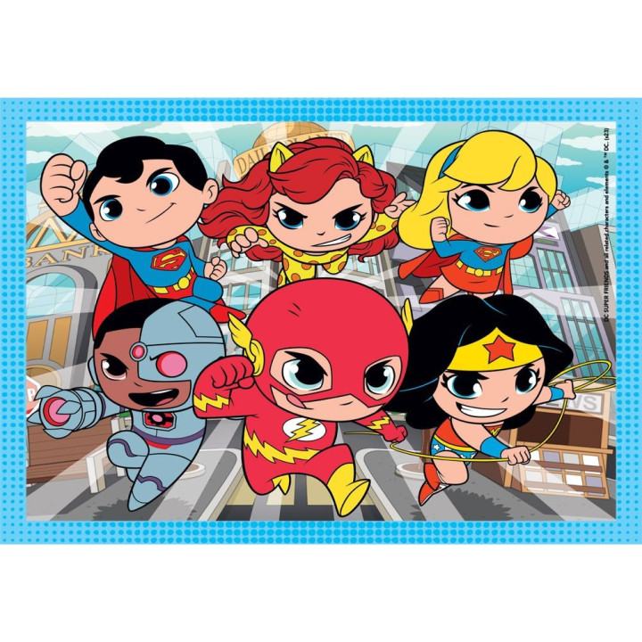 CLEMENTONI 4 в 1 Пъзел DC Comics Super Friends 21520