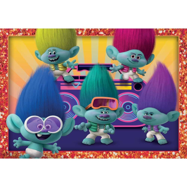 CLEMENTONI 4 в 1 Пъзел Trolls 3 21527