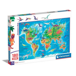 CLEMENTONI 180ч. Пъзел Super Dinosaurs Map 29790
